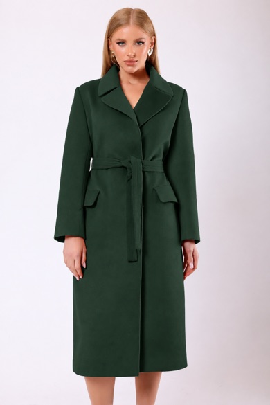 Manteau en cachemire vert Rosalinda